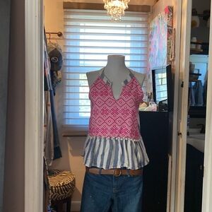 Boutique tank with colorful detail